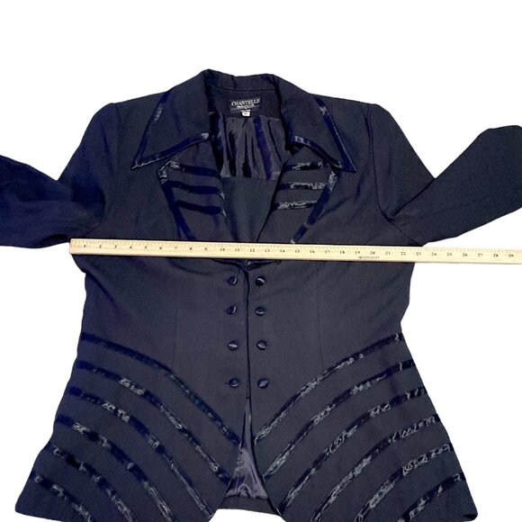 Chantelle NY Jacket Womens 18 Black Modesty Panel Secretary Church Plus Size VTG - Picture 4 of 15